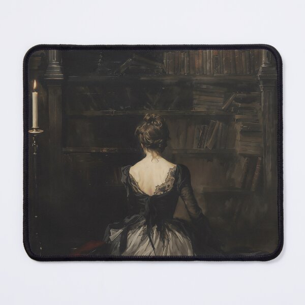 Item preview, Dark Academia Library Girl Gothic Victorian Art designed and sold by DarkHolyQueen.