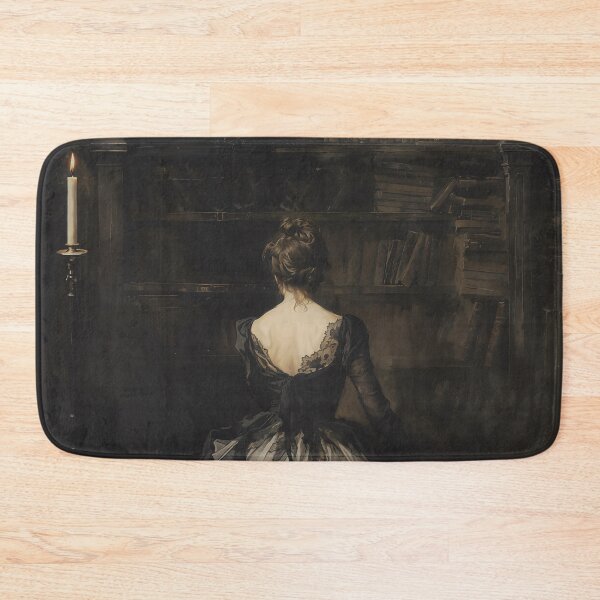 Item preview, Dark Academia Library Girl Gothic Victorian Art designed and sold by DarkHolyQueen.