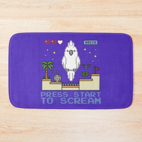 Item preview, Video Game Press Start To Scream Funny Cockatoo Pixel Nerd designed and sold by FandomizedRose.