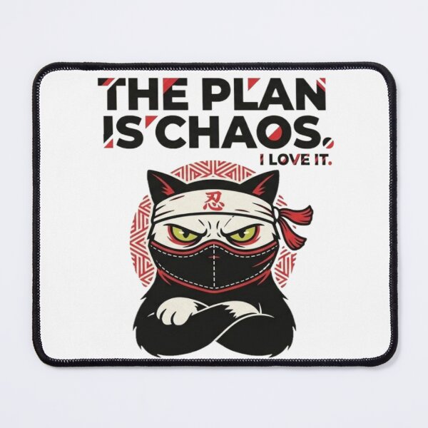 Item preview, Funny Ninja Cat Gift The Plan Is Chaos Cat Lover Shirt Chaos Cat Sticker Badass Cat Gift designed and sold by Dev Mode.