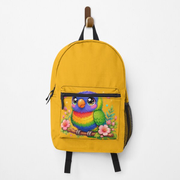 Item preview, Kawaii Rainbow Lorikeet – Cute Tropical Bird Pastel Chibi Art designed and sold by MarekoraStudio.
