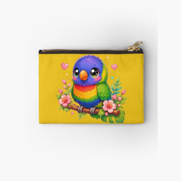 Item preview, Kawaii Rainbow Lorikeet – Cute Tropical Bird Pastel Chibi Art designed and sold by MarekoraStudio.