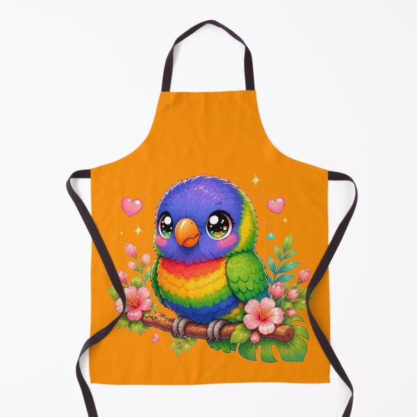 Item preview, Kawaii Rainbow Lorikeet – Cute Tropical Bird Pastel Chibi Art designed and sold by MarekoraStudio.
