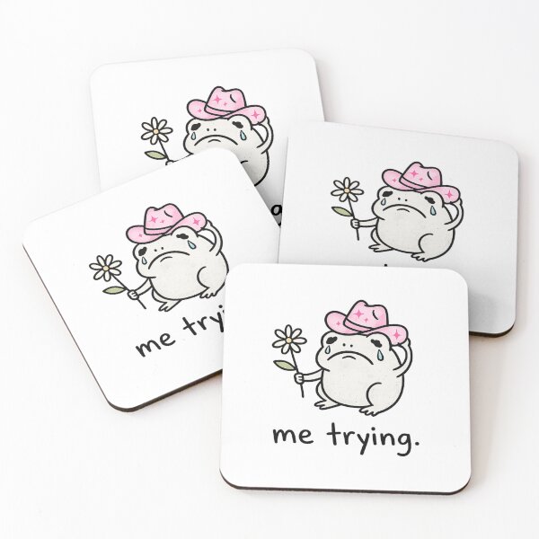 Item preview, Me Trying Sad Crying Frog designed and sold by krish-prints.