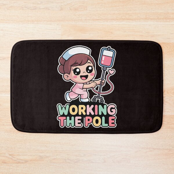 Item preview, Working The Pole Nurse Shirt – Nurse Humor Design with Funny Medical Joke designed and sold by Redgiant87x.