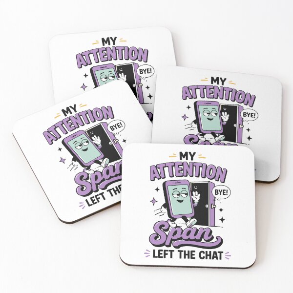 Item preview, My Attention Span Left The Chat Funny Brain Humor designed and sold by Gift Phrase Studio.