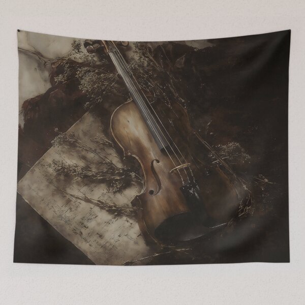 Item preview, Magic Violin Vintage Sheet Music Gothic Still Life Art designed and sold by DarkHolyQueen.