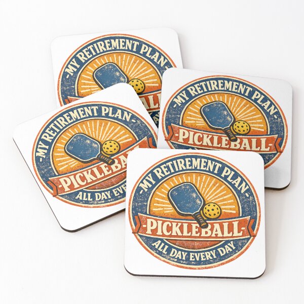 Item preview, My Retirement Plan Pickleball All Day Every Day – Funny Vintage Badge | Pickleball Retiree Gift designed and sold by irfanshikh.