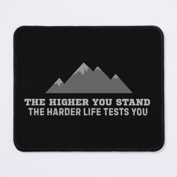 Item preview, The Higher You Stand – Motivational Mountain Quote designed and sold by THE RADIANT LEGACY.