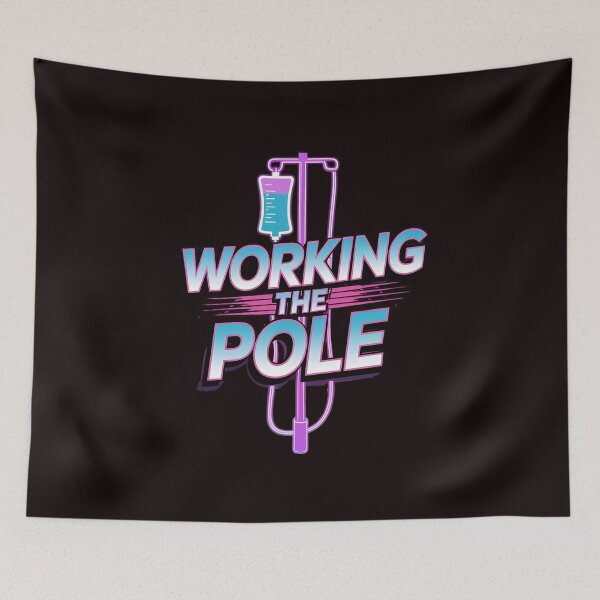 Item preview, Working The Pole Nurse Shirt – Quirky Nurse Outfit with Medical Humor designed and sold by Redgiant87x.