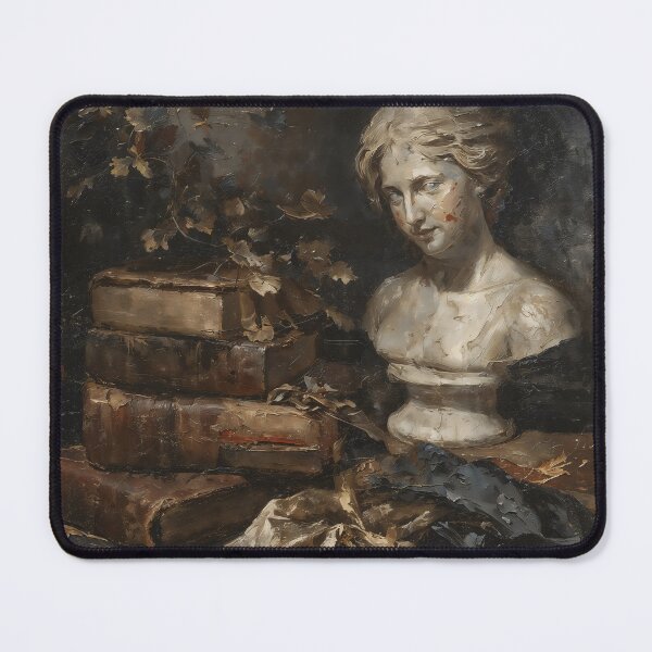 Item preview, Mysterious Bust Antique Books Gothic Still Life Art designed and sold by DarkHolyQueen.