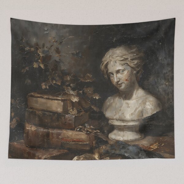 Item preview, Mysterious Bust Antique Books Gothic Still Life Art designed and sold by DarkHolyQueen.