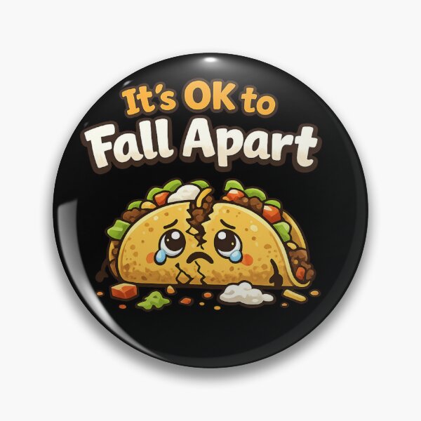Item preview, It's Ok to Fall Apart Taco Funny Falling Apart Taco Retro Food Meme Tee designed and sold by Zbixu.