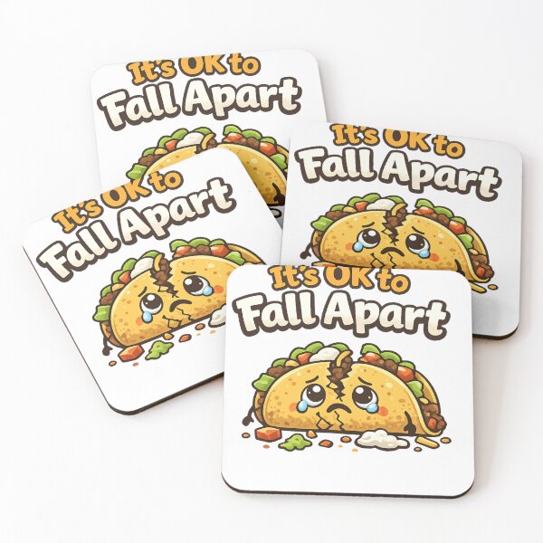 Item preview, It's Ok to Fall Apart Taco Funny Falling Apart Taco Retro Food Meme Tee designed and sold by Zbixu.