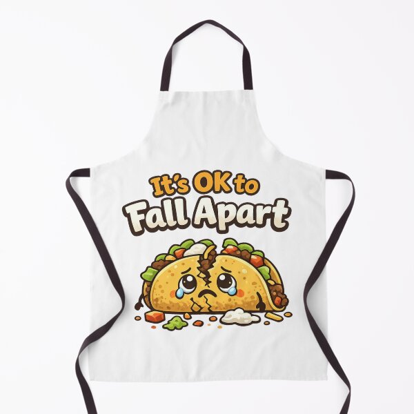 Item preview, It's Ok to Fall Apart Taco Funny Falling Apart Taco Retro Food Meme Tee designed and sold by Zbixu.