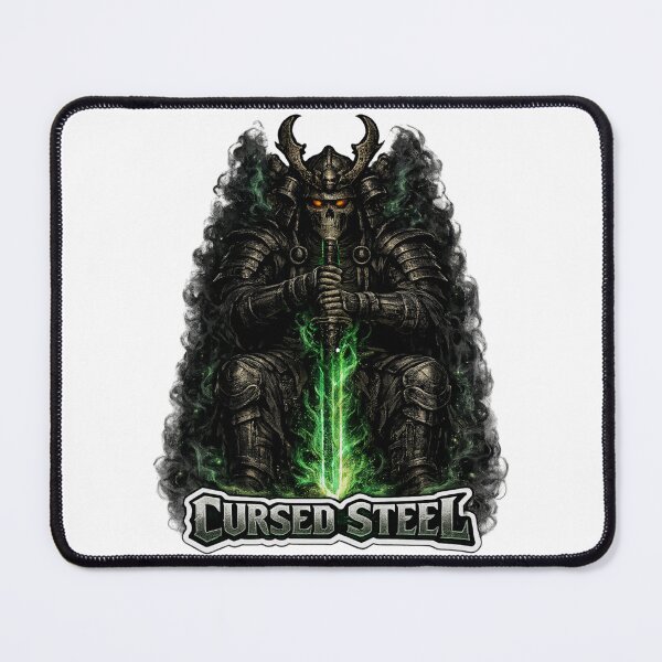 Item preview, Cursed Steel Skeleton Samurai Warrior With Green Flame Sword Sticker designed and sold by Ecocrushstudio.
