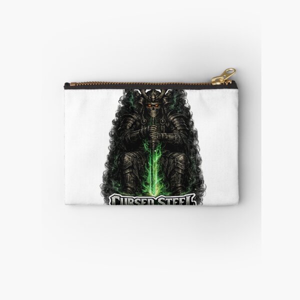 Item preview, Cursed Steel Skeleton Samurai Warrior With Green Flame Sword Sticker designed and sold by Ecocrushstudio.