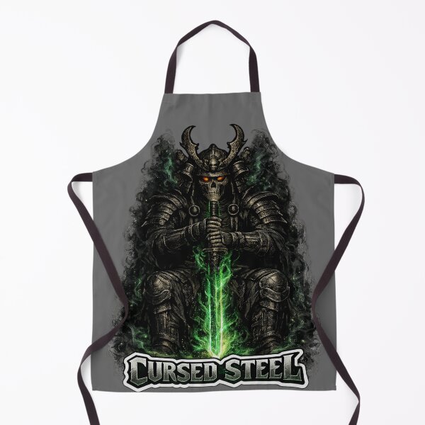 Item preview, Cursed Steel Skeleton Samurai Warrior With Green Flame Sword Sticker designed and sold by Ecocrushstudio.