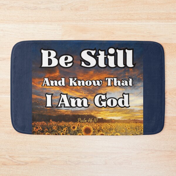 Item preview, Be Still and Know that I am God Bible Scripture Verse Sunflower Sunset Christian Gift designed and sold by Ceramic Scripture.