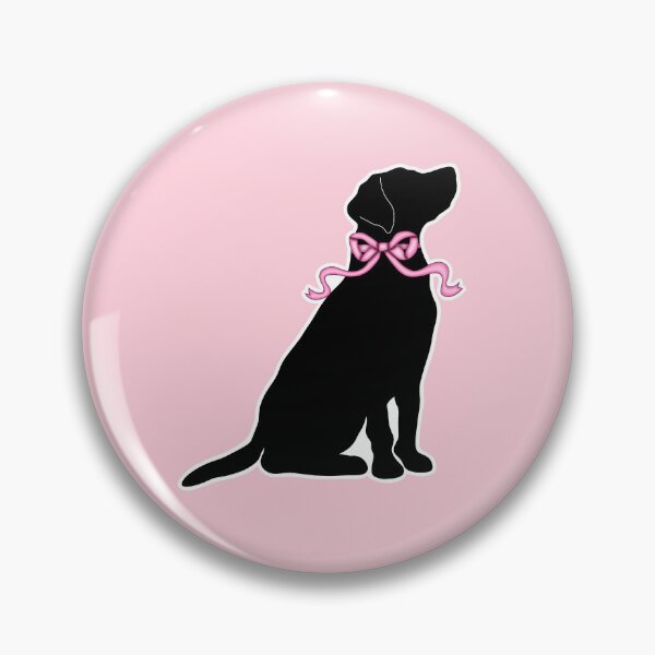 Item preview, Coquette Labrador Retriever Silhouette with Pink Ribbon Bow designed and sold by Kaimarbe | Cute Stickers & Apparel.