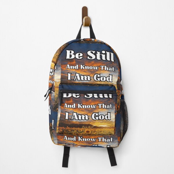 Item preview, Be Still and Know that I am God Bible Scripture Verse Sunflower Sunset Christian Gift designed and sold by Ceramic Scripture.