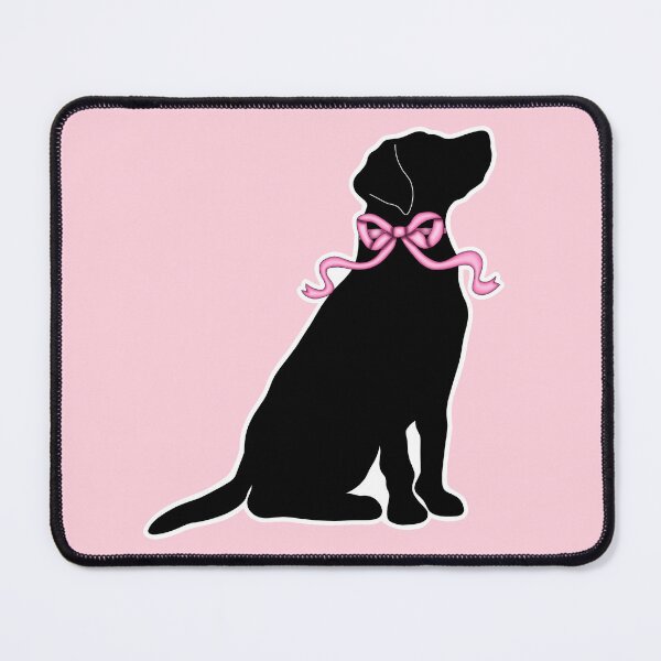 Item preview, Coquette Labrador Retriever Silhouette with Pink Ribbon Bow designed and sold by Kaimarbe | Cute Stickers & Apparel.