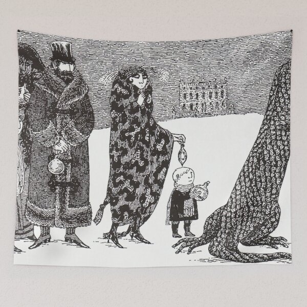 Item preview, - New Upload  - Edward Gorey - (6) - Whimsical Darkness – Gothic Illustration in the Style of Edward Gorey designed and sold by Romero Britto.