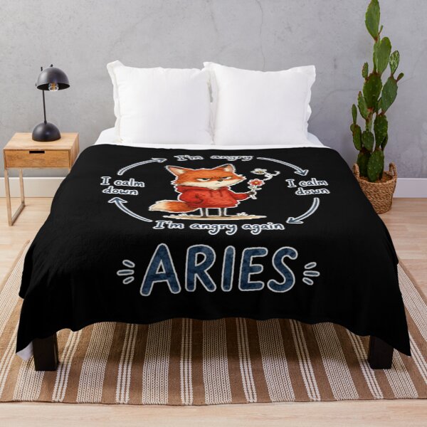 Item preview, Aries Angry Mood Cycle Cute Fox Zodiac Meme Art designed and sold by AMS.