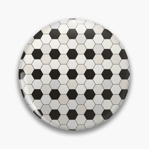 Item preview, Vintage Retro Soccer Ball Hexagon Geometric Pattern Black White designed and sold by Pravokrugulnik.