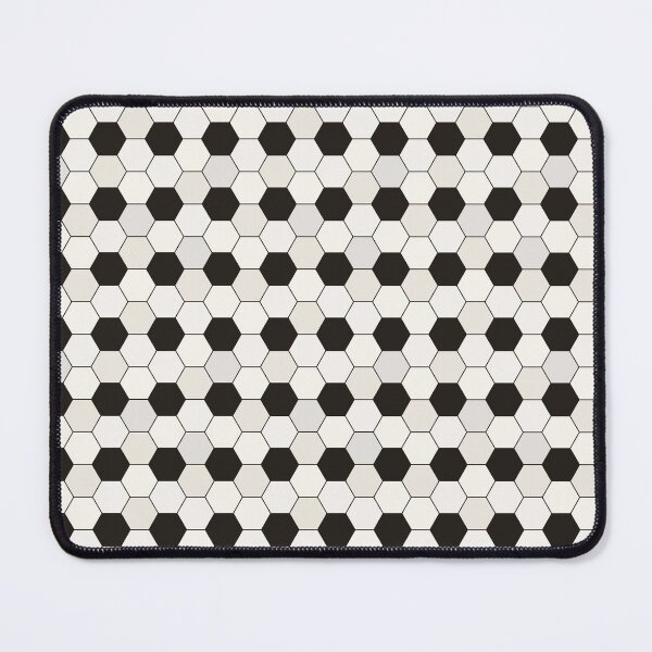 Item preview, Vintage Retro Soccer Ball Hexagon Geometric Pattern Black White designed and sold by Pravokrugulnik.