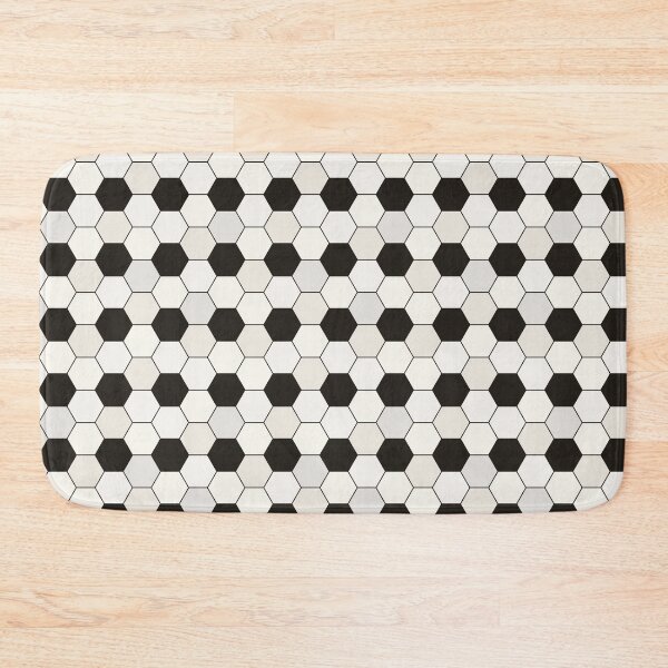 Item preview, Vintage Retro Soccer Ball Hexagon Geometric Pattern Black White designed and sold by Pravokrugulnik.