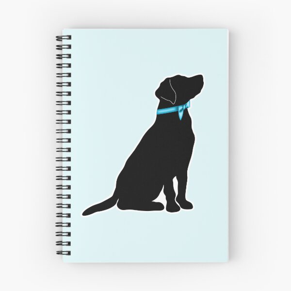 Item preview, Preppy Labrador Retriever Silhouette with Blue Bow Collar designed and sold by Kaimarbe | Cute Stickers & Apparel.