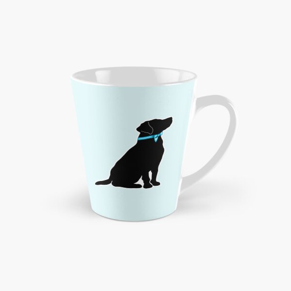 Item preview, Preppy Labrador Retriever Silhouette with Blue Bow Collar designed and sold by Kaimarbe | Cute Stickers & Apparel.
