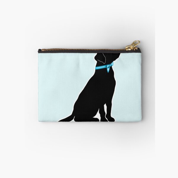 Item preview, Preppy Labrador Retriever Silhouette with Blue Bow Collar designed and sold by Kaimarbe | Cute Stickers & Apparel.