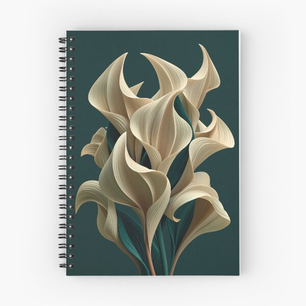 Item preview, Sculptural Organic Forms | Beige on Deep Forest Green Abstract Art designed and sold by SlowRegardArt.