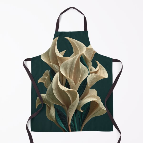 Item preview, Sculptural Organic Forms | Beige on Deep Forest Green Abstract Art designed and sold by SlowRegardArt.