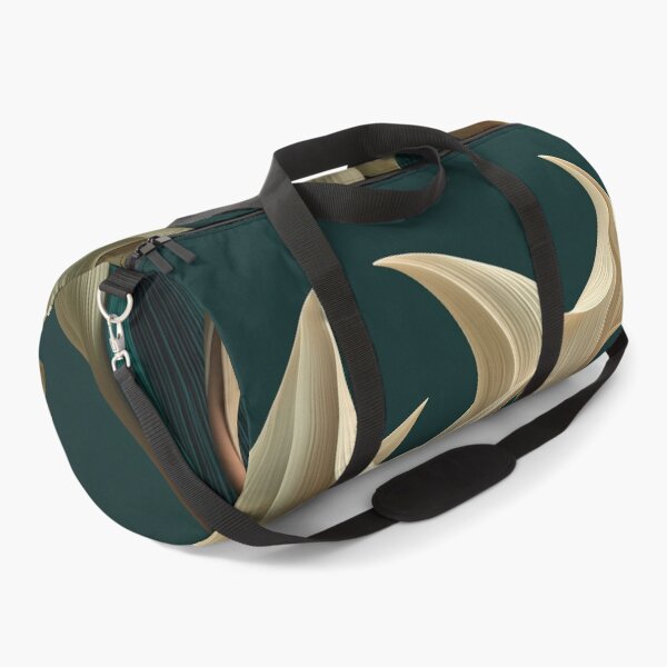 Item preview, Sculptural Organic Forms | Beige on Deep Forest Green Abstract Art designed and sold by SlowRegardArt.