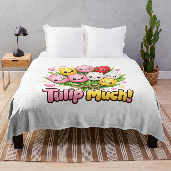 Item preview, Tulip Much Kawaii Bouquet | Cute Spring Pun designed and sold by Dulxoz.