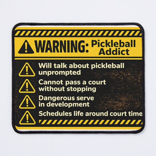 Item preview, Warning Pickleball Addict – Funny Caution Label Humor Art | Pickleball Lover Gift designed and sold by irfanshikh.