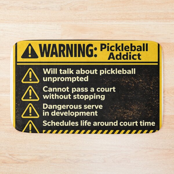 Item preview, Warning Pickleball Addict – Funny Caution Label Humor Art | Pickleball Lover Gift designed and sold by irfanshikh.