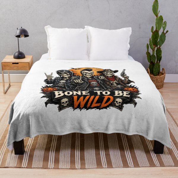 Item preview, Bone To Be Wild Halloween Skeleton Squad Funny Gifts designed and sold by BadhbhArt.