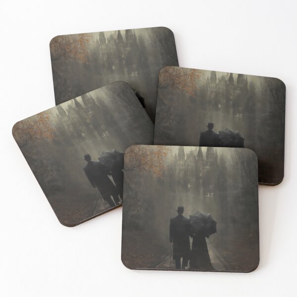 Item preview, Phantom Castle Gothic Couple Umbrella Autumn Art designed and sold by DarkHolyQueen.
