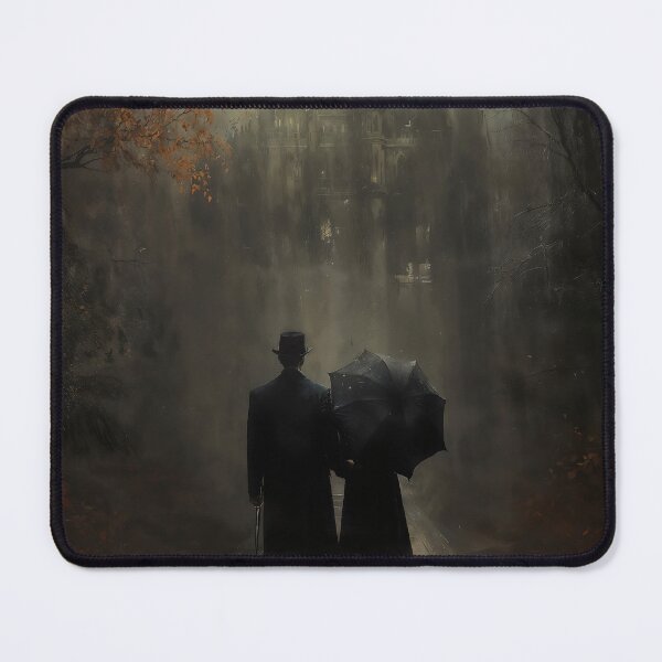 Item preview, Phantom Castle Gothic Couple Umbrella Autumn Art designed and sold by DarkHolyQueen.