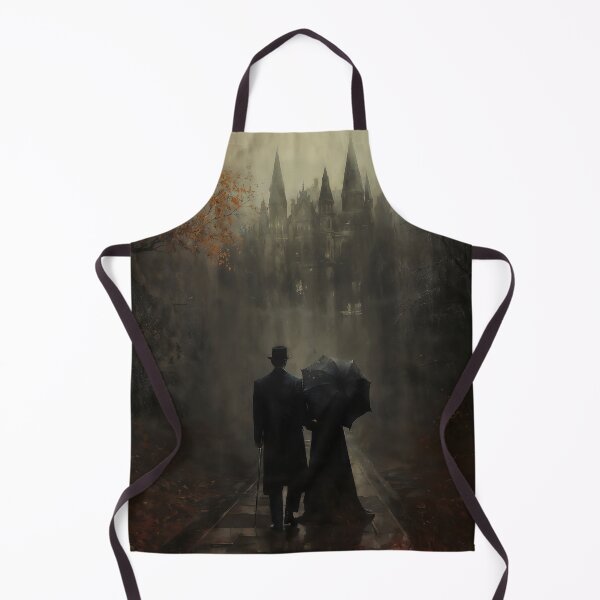 Item preview, Phantom Castle Gothic Couple Umbrella Autumn Art designed and sold by DarkHolyQueen.