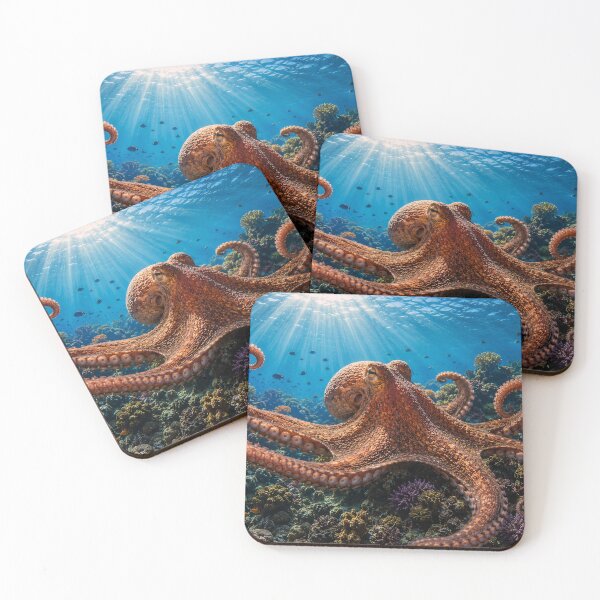 Item preview, Sunlit Reef Octopus designed and sold by GMACgraphicsCo.