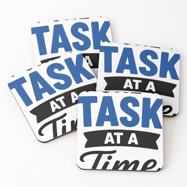 Item preview, One Task At A Time Gentle Mental Health Humor Quote designed and sold by Gift Phrase Studio.