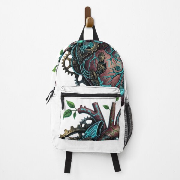 Item preview, Mechanical Steampunk Human Heart Nature Leaves Art designed and sold by JeevanStickers.