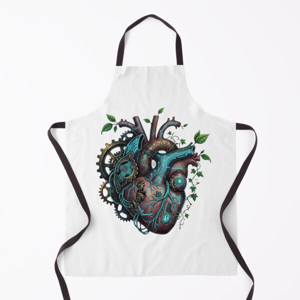 Item preview, Mechanical Steampunk Human Heart Nature Leaves Art designed and sold by JeevanStickers.