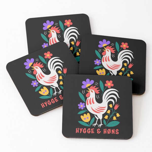 Item preview, Backyard Chickens Hygge Folk Art Rooster designed and sold by AntiqueImages.