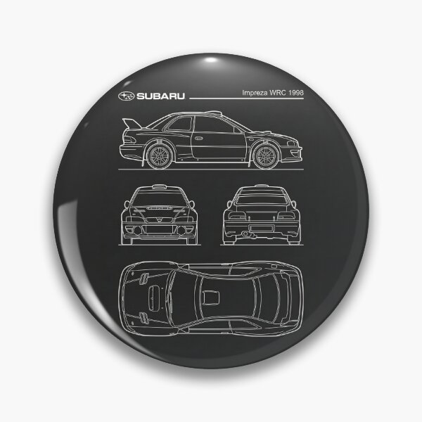 Item preview, Subaru Impreza WRC 1998 Blueprint Classic 90s JDM Rally Car Outline designed and sold by Motorline44.